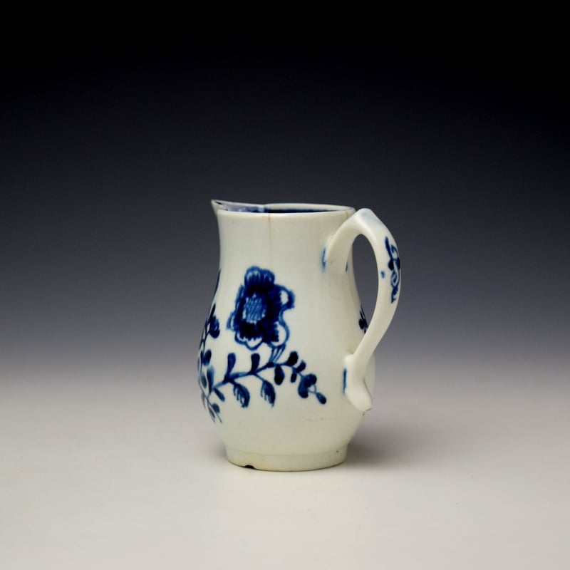 Lowestoft Flowering Vine Pattern Sparrow Beak Jug c1770-72 (5)
