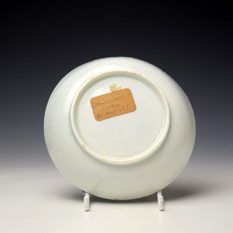 Lowestoft Gatehouse and Walled Garden Pattern Teabowl and Saucer c1785-90 (8)