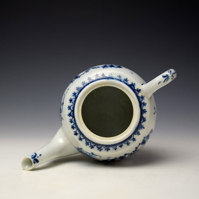 Lowestoft House Willow Fence Pattern Teabowl and Saucer c1762-65 (7)