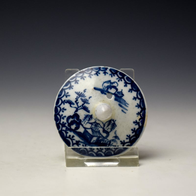 Lowestoft House Willow Fence Pattern Teabowl and Saucer c1762-65 (9)