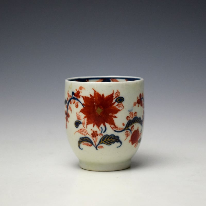 Lowestoft Imari Floral Pattern Coffee Cup and Saucer c1780-85 (3)