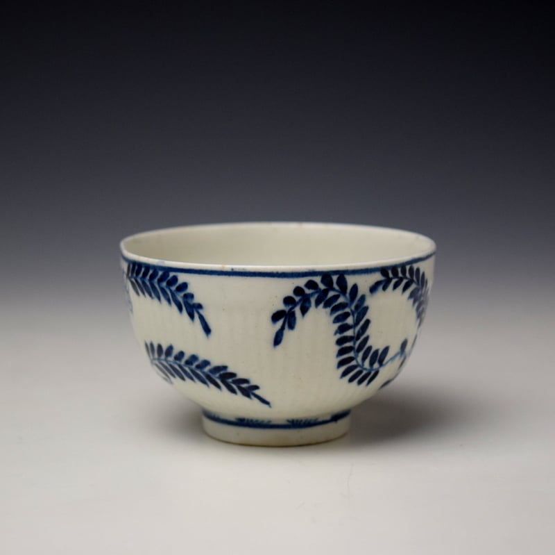 Lowestoft Immortelle Pattern Teacup and Saucer c1768-75 (3)
