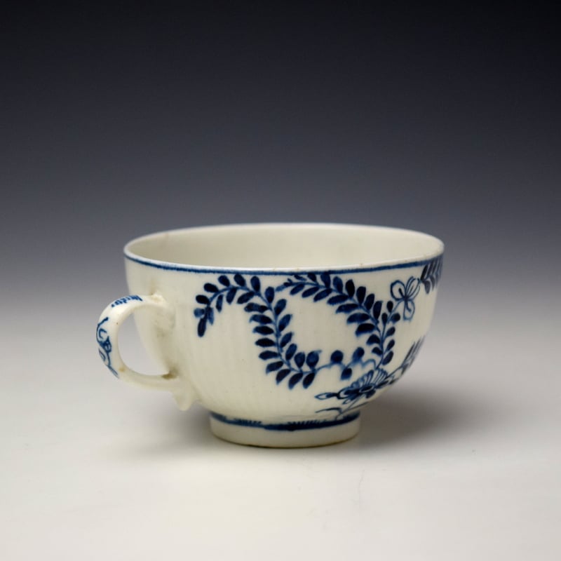 Lowestoft Immortelle Pattern Teacup and Saucer c1768-75 (5)