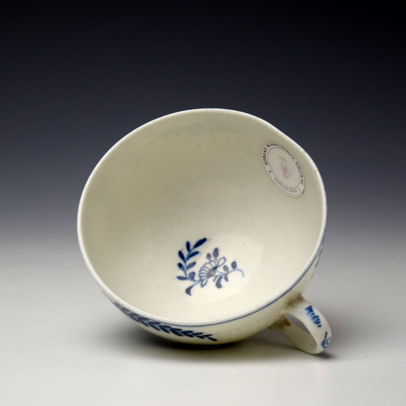 Lowestoft Immortelle Pattern Teacup and Saucer c1768-75 (6)