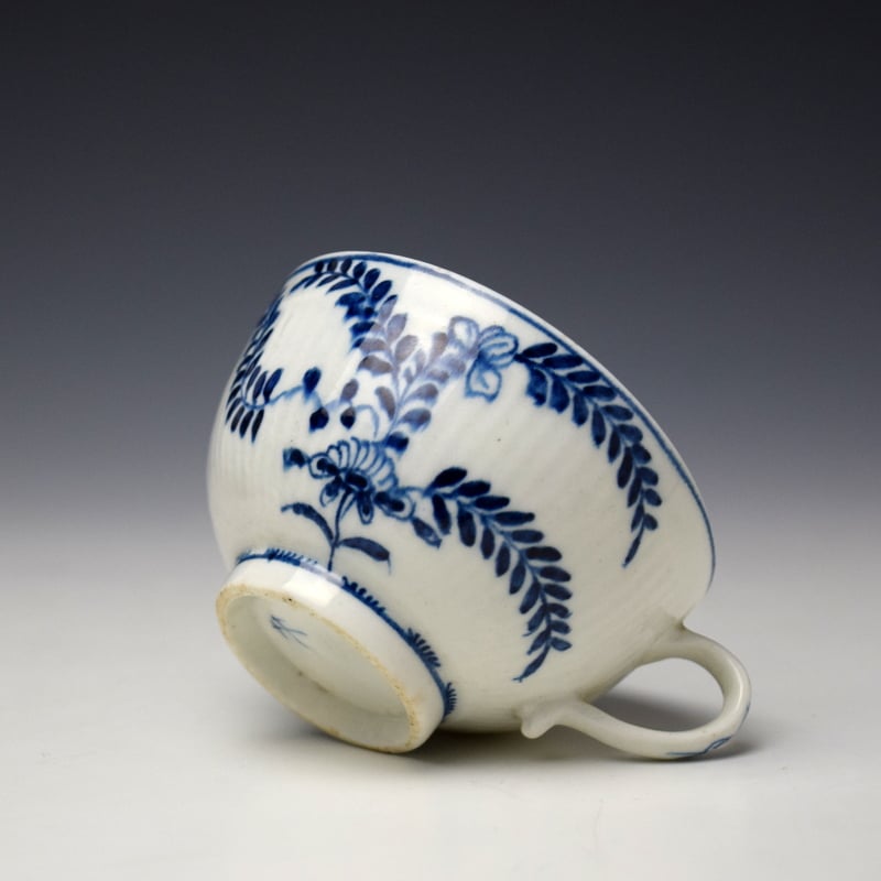 Lowestoft Immortelle Pattern Teacup and Saucer c1768-75 (7)