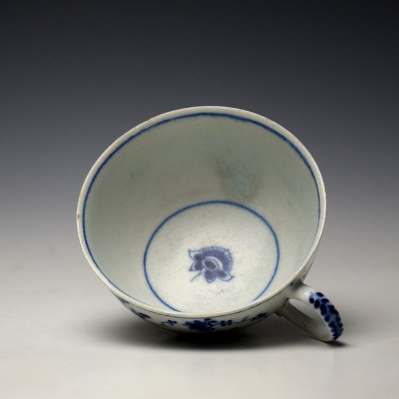 Lowestoft Immortelle Pattern Teacup and Saucer c1770-75 (7)