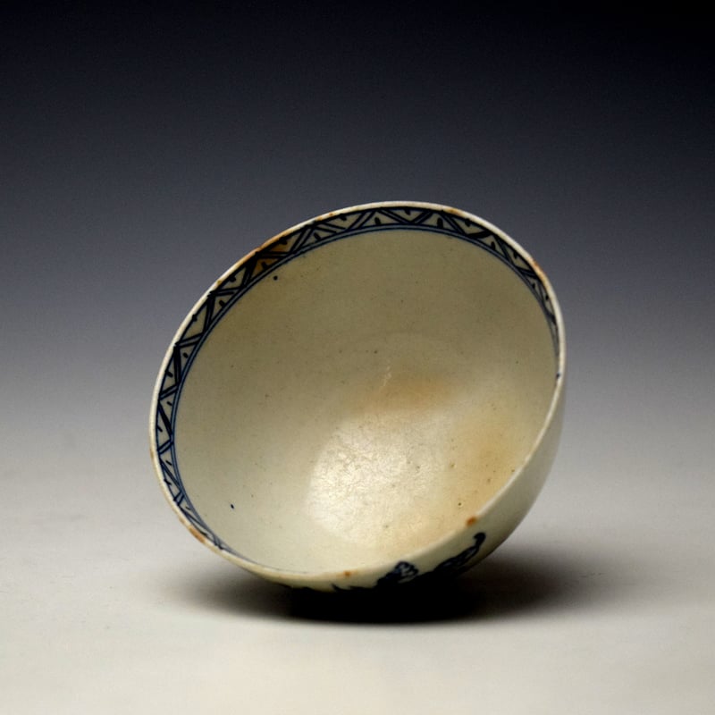 Lowestoft Lady and Squirrel Pattern Teabowl and Saucer c1770-80 (6)