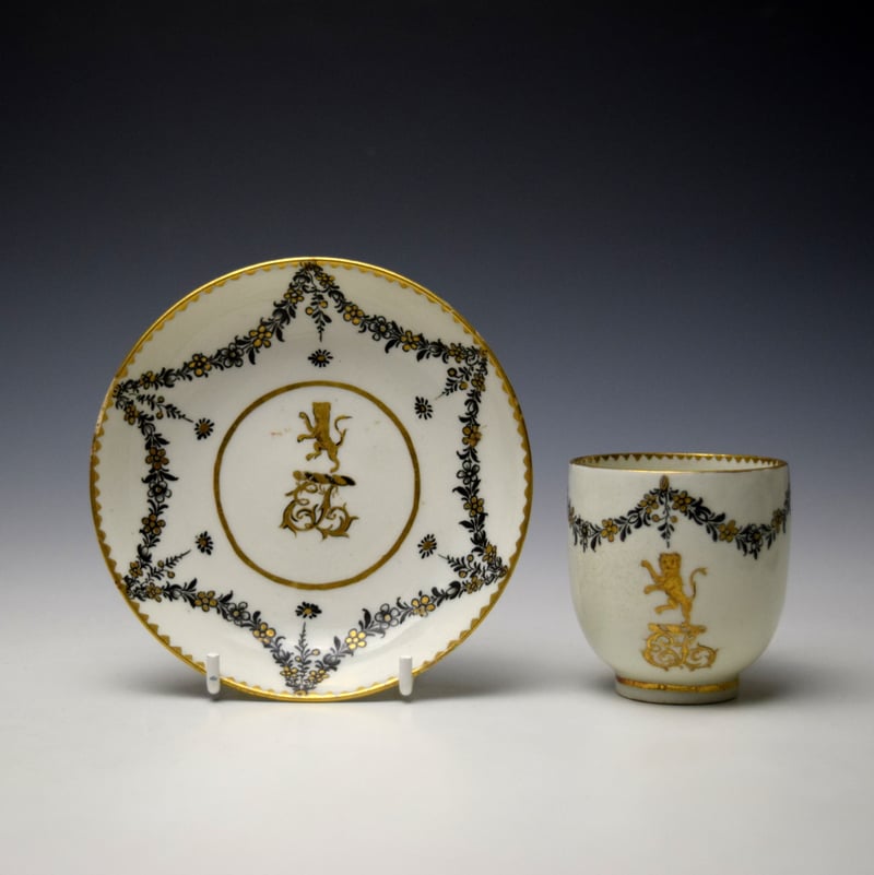 Rare Ludlow Service Coffee Cup and Saucer c1785