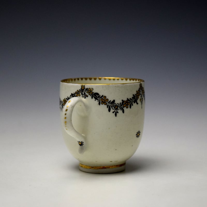 Lowestoft Ludlow Service Coffee Cup and Saucer c1785 (5)