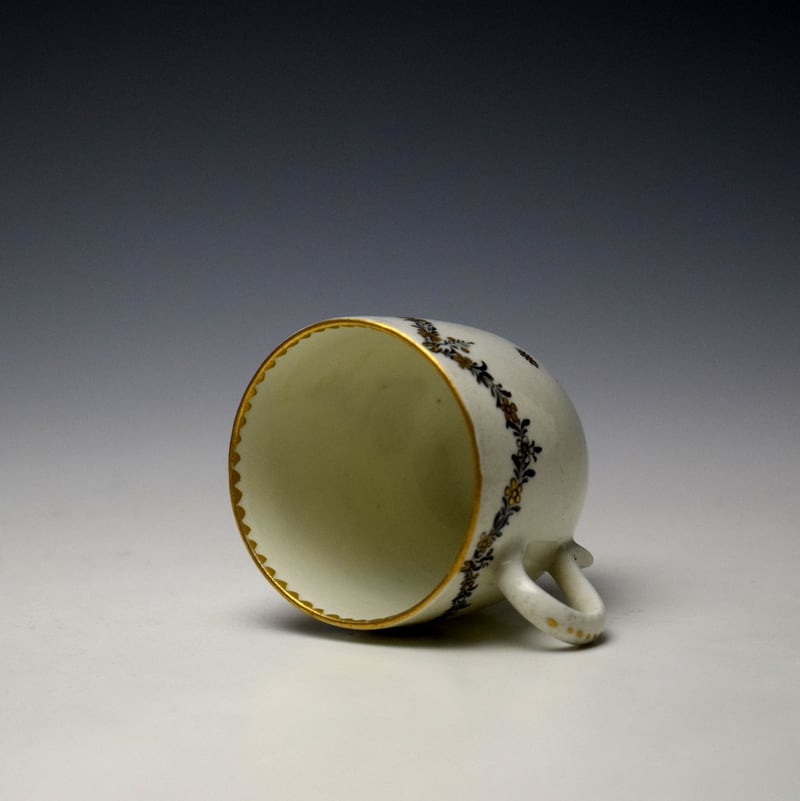 Lowestoft Ludlow Service Coffee Cup and Saucer c1785 (7)