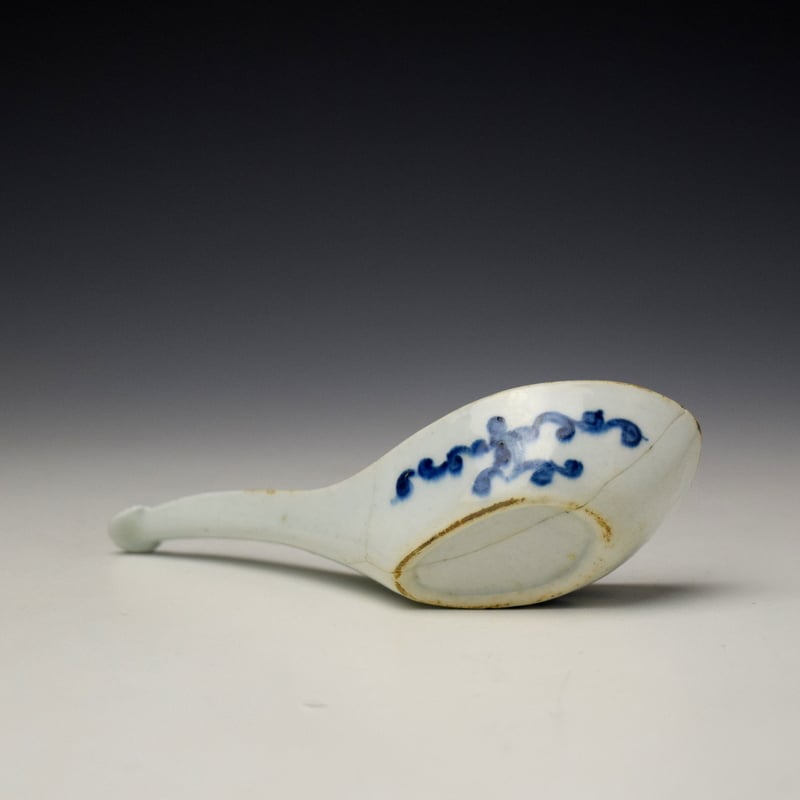 Lowestoft Maltese Cross Pattern Spoon c1770 (3)