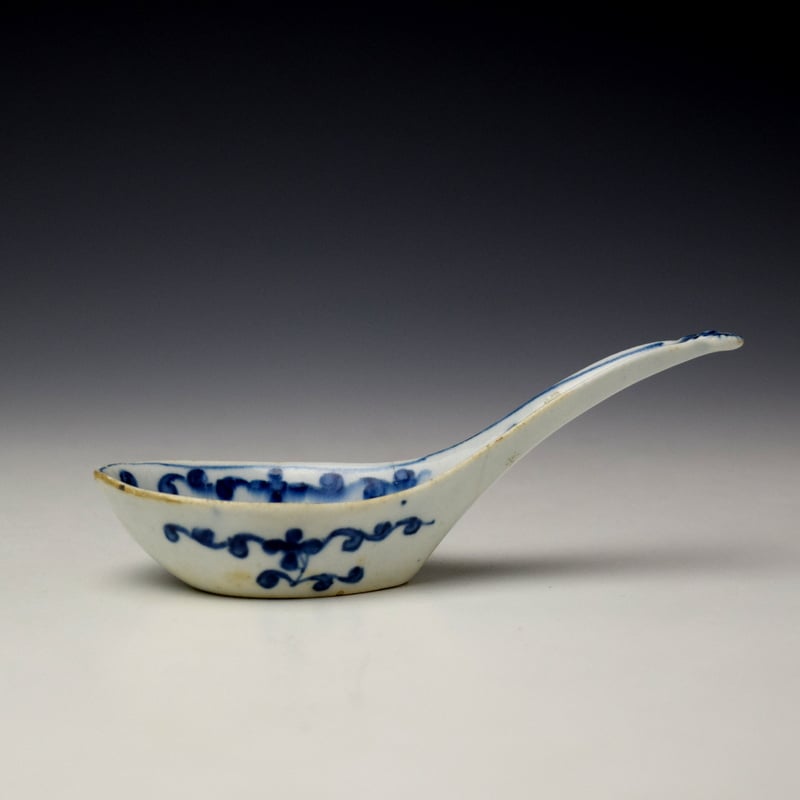 Lowestoft Maltese Cross Pattern Spoon c1770 (4)