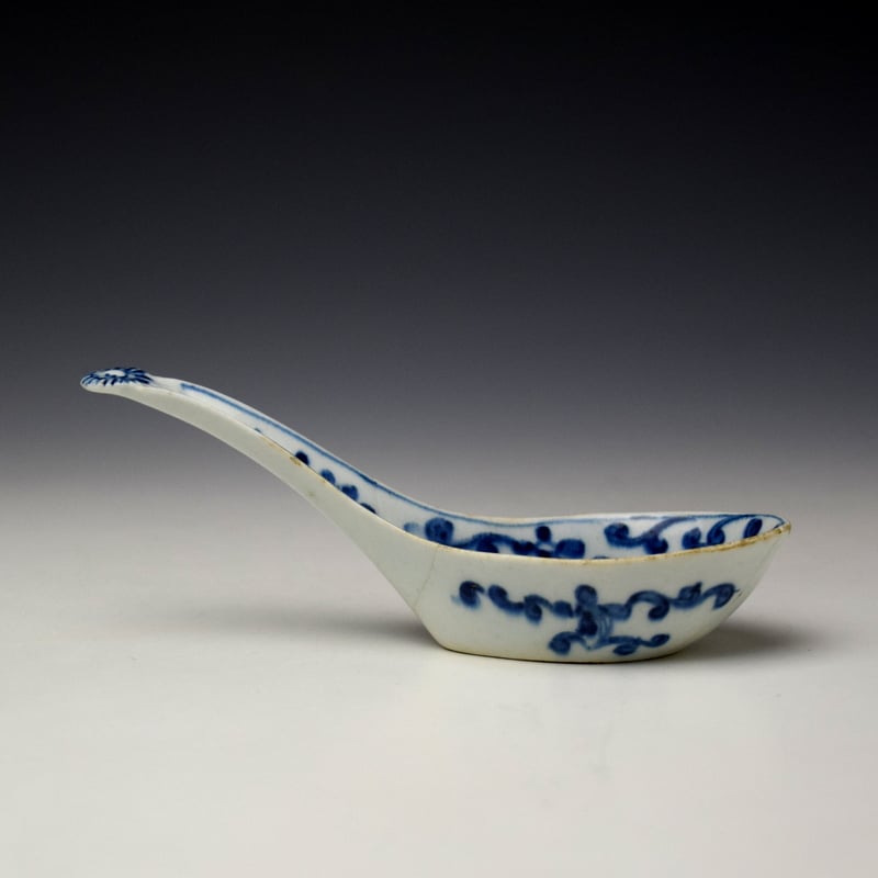 Lowestoft Maltese Cross Pattern Spoon c1770 (5)