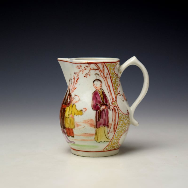 Rare Mandarin Falconer Pattern Sparrow Beak Jug c1772