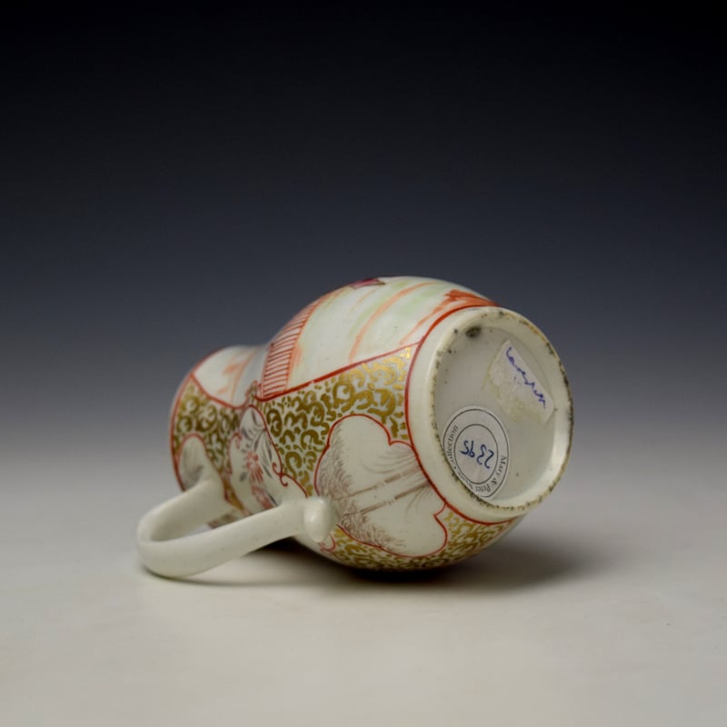 Lowestoft Mandarin Falconer Pattern Sparrow Beak Jug c1772 (7)