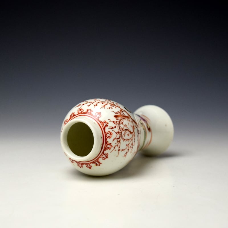 Lowestoft Mandarin Pattern Vase and Cover c1770-75 (6)