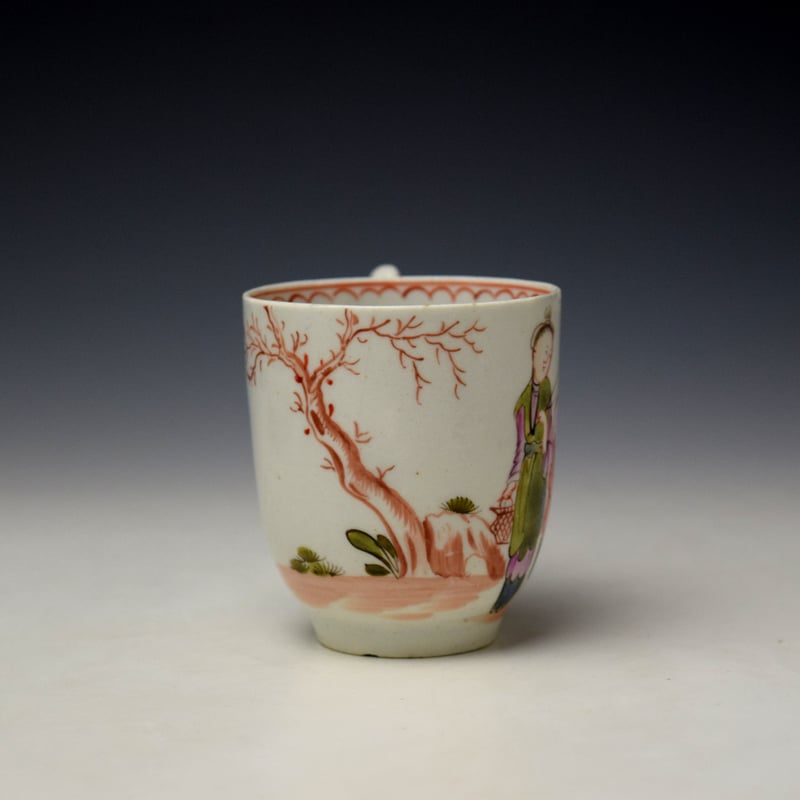 Lowestoft Mandarin Precious Objects Pattern Coffee Cup c1780-85 (2)