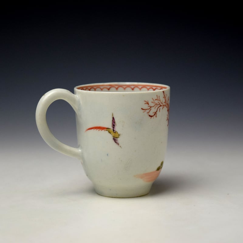 Lowestoft Mandarin Precious Objects Pattern Coffee Cup c1780-85 (3)