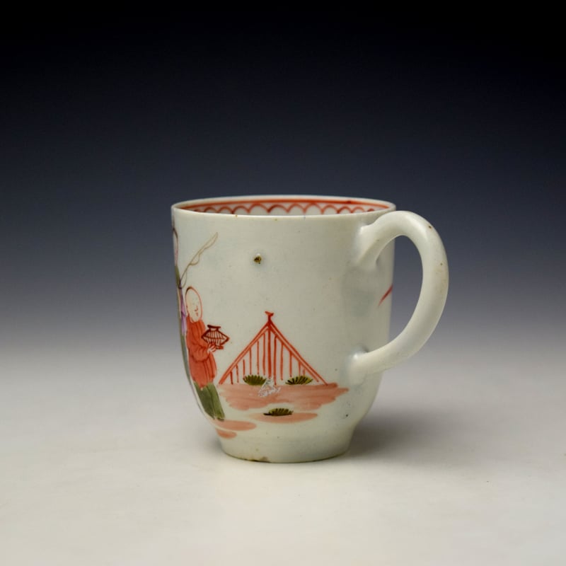 Lowestoft Mandarin Precious Objects Pattern Coffee Cup c1780-85 (4)
