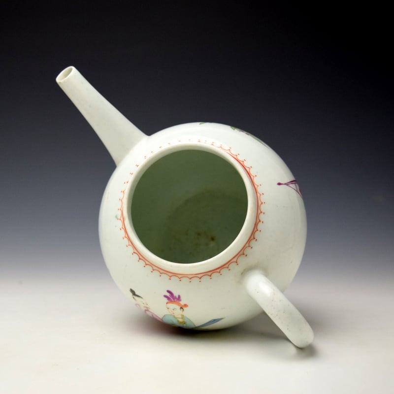 Lowestoft Mandarin Teapot and Cover c1768-70 Ex Barbara Leake Collection (7)