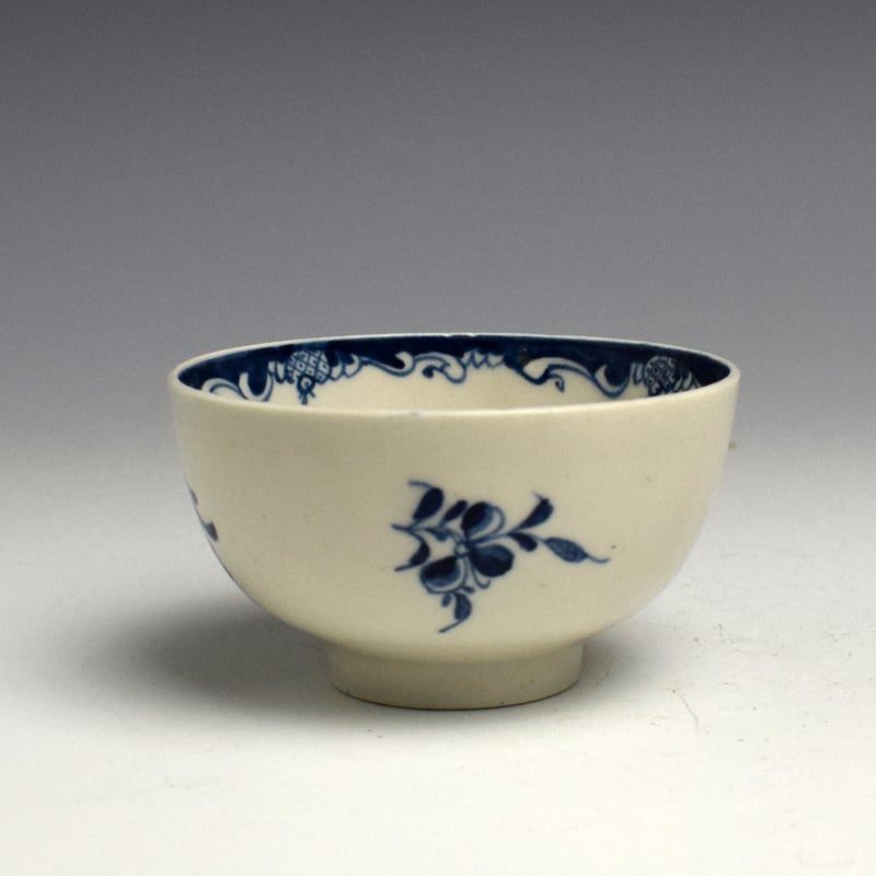 Lowestoft Mansfield Pattern Tea Bowl and Saucer c1780 (5)