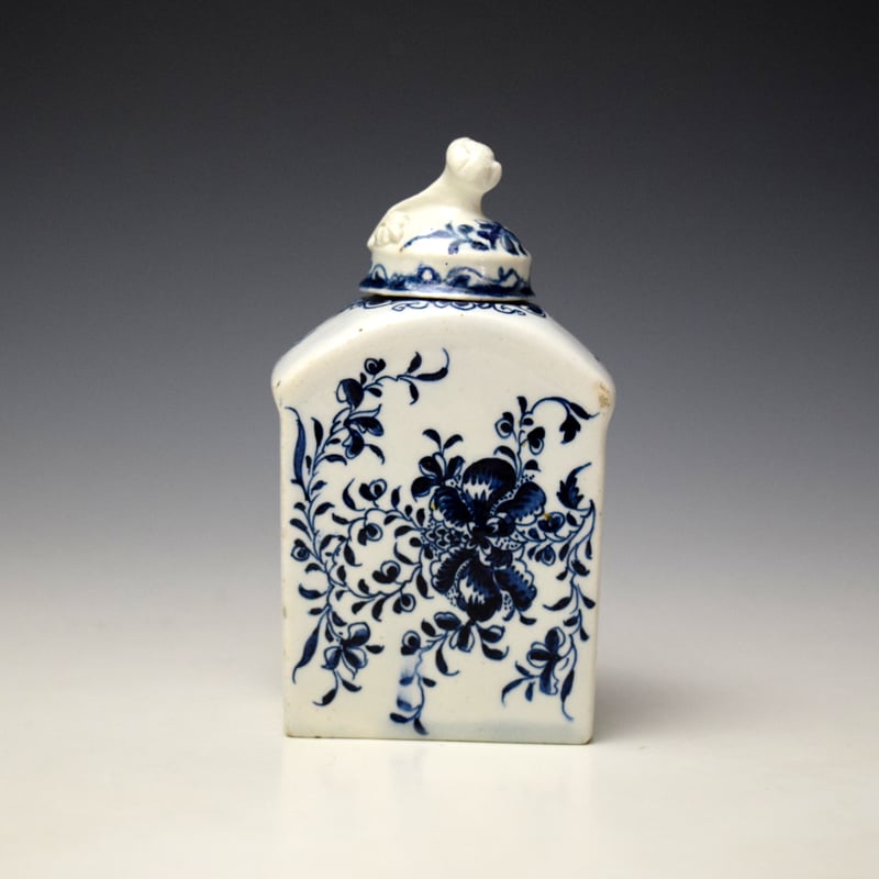Mansfield Pattern Tea Canister and Cover c1770-80