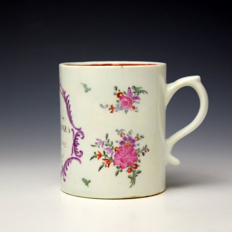 Lowestoft Mary Warnes 1792 Small Mug (2)