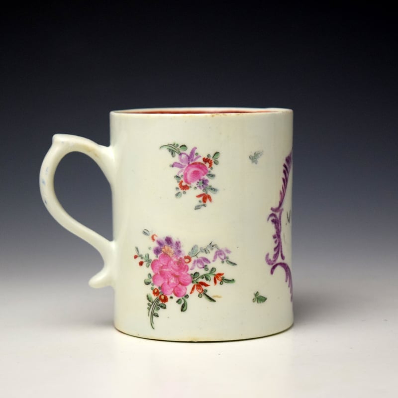 Lowestoft Mary Warnes 1792 Small Mug (3)
