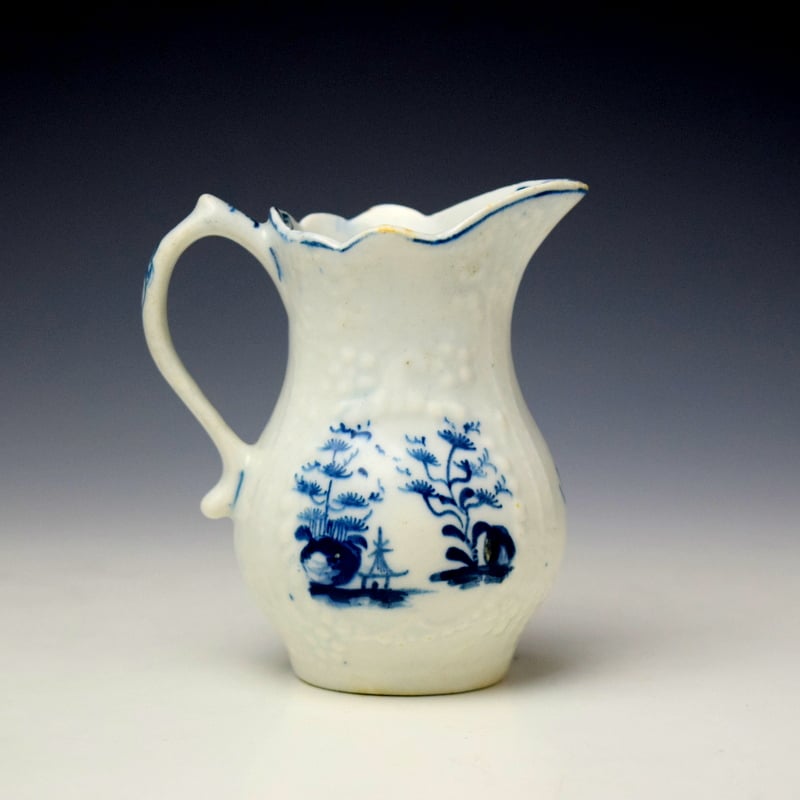Lowestoft Moulded Cream Jug c1760-62 (3)
