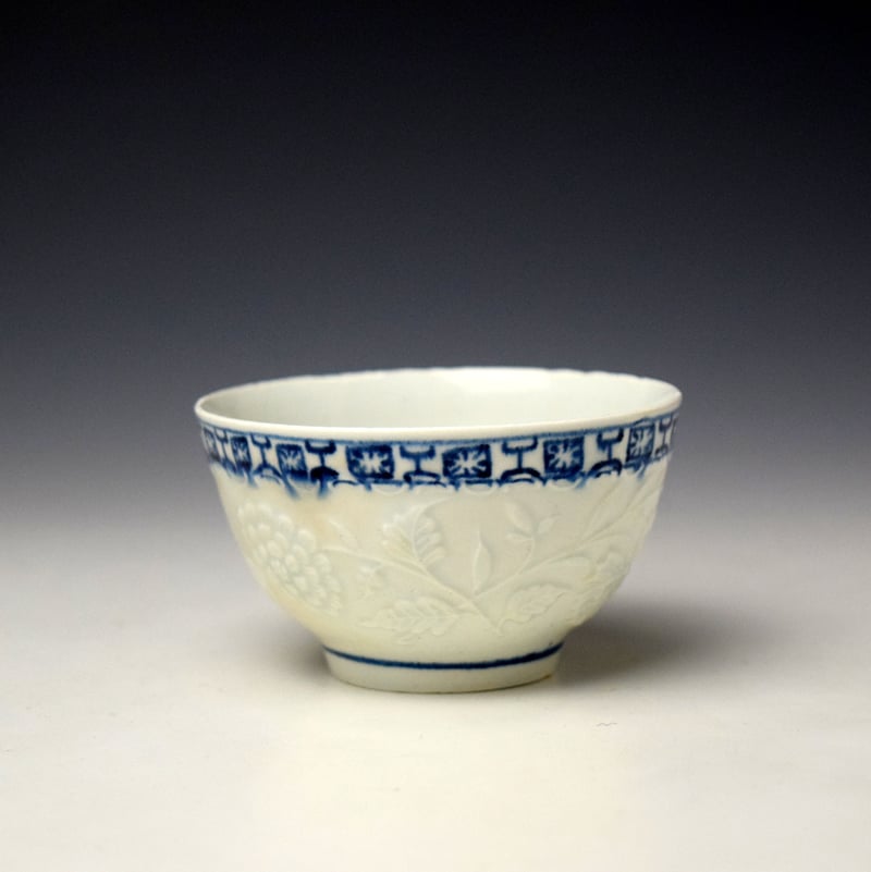 Rare Moulded Floral Pattern Teabowl 1763-65