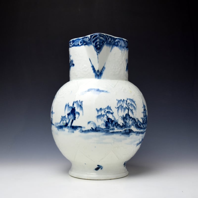 Lowestoft Moulded Large Jug c1764-66 (2)