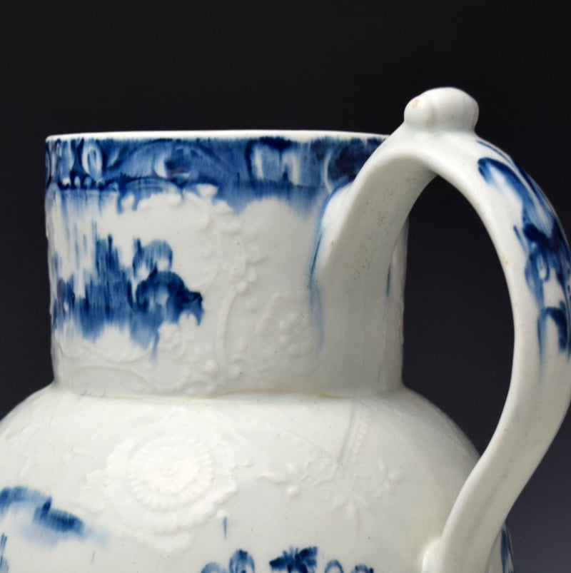 Lowestoft Moulded Large Jug c1764-66 (5)