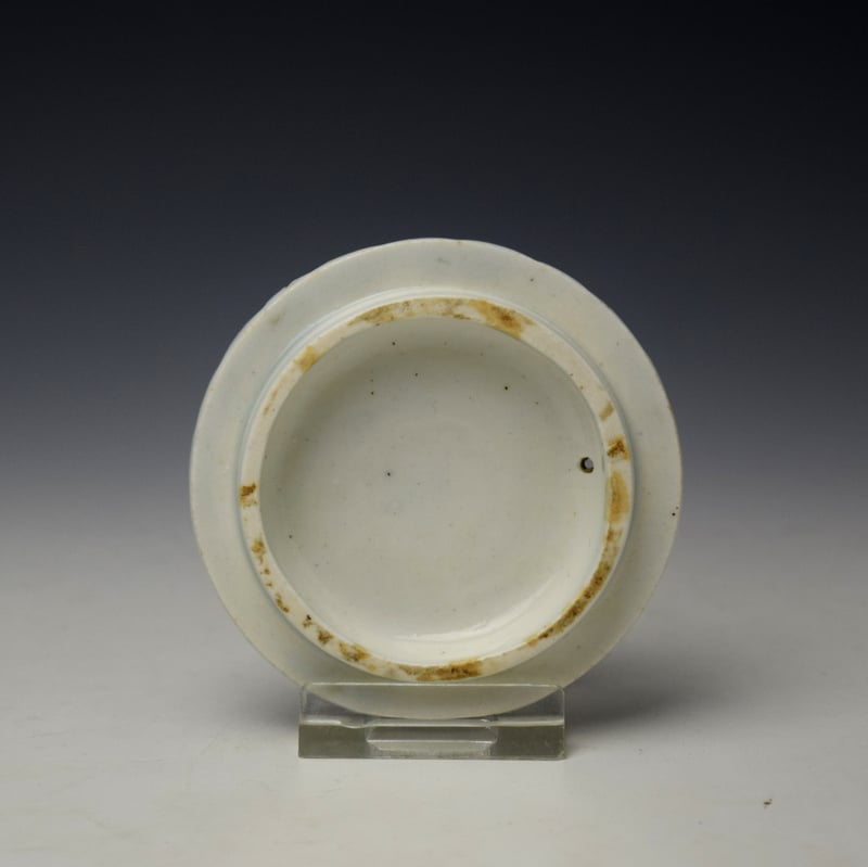 Lowestoft Pagoda and House Pattern Lozenge Shaped Teapot and Cover c1795 (10)