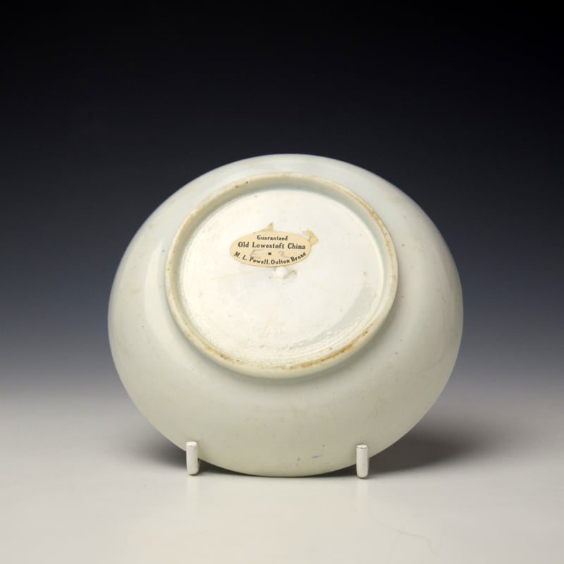 Lowestoft Pagoda and Walled Garden Pattern Coffee Cup and Saucer c1780-90 (10)
