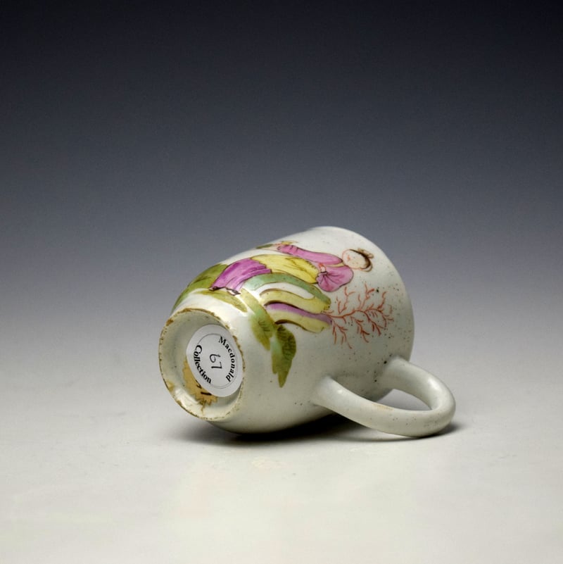 Lowestoft Parrot and Butterfly Pattern Coffee Cup c1775-85 (7)