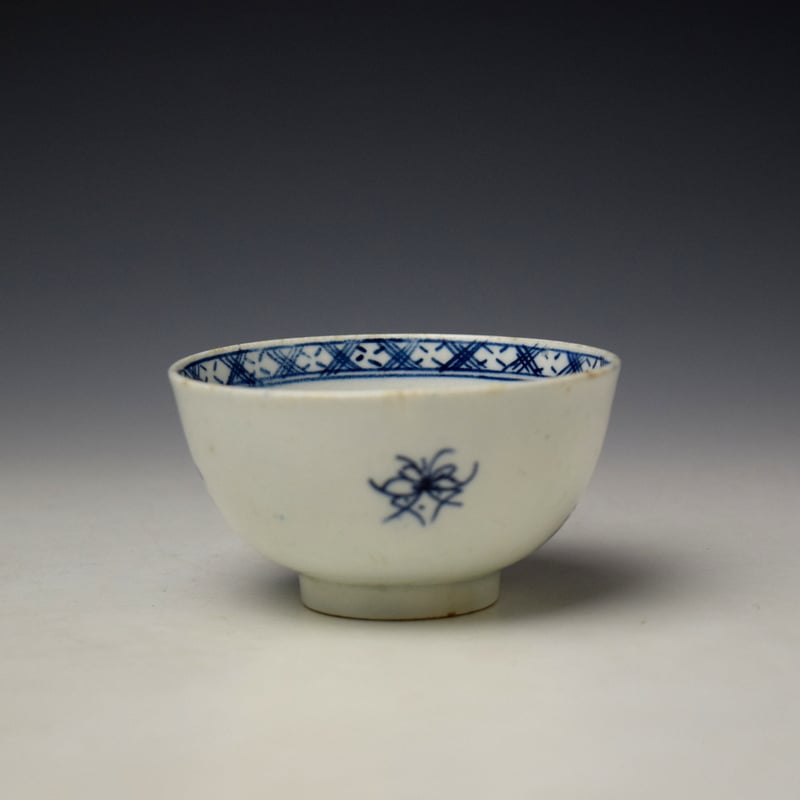 Lowestoft Peony and Holed Rock Pattern Trio c1775-80 (10)