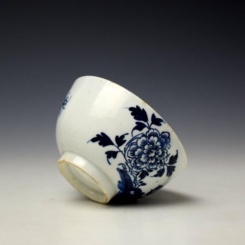 Lowestoft Peony and Holed Rock Pattern Trio c1775-80 (13)