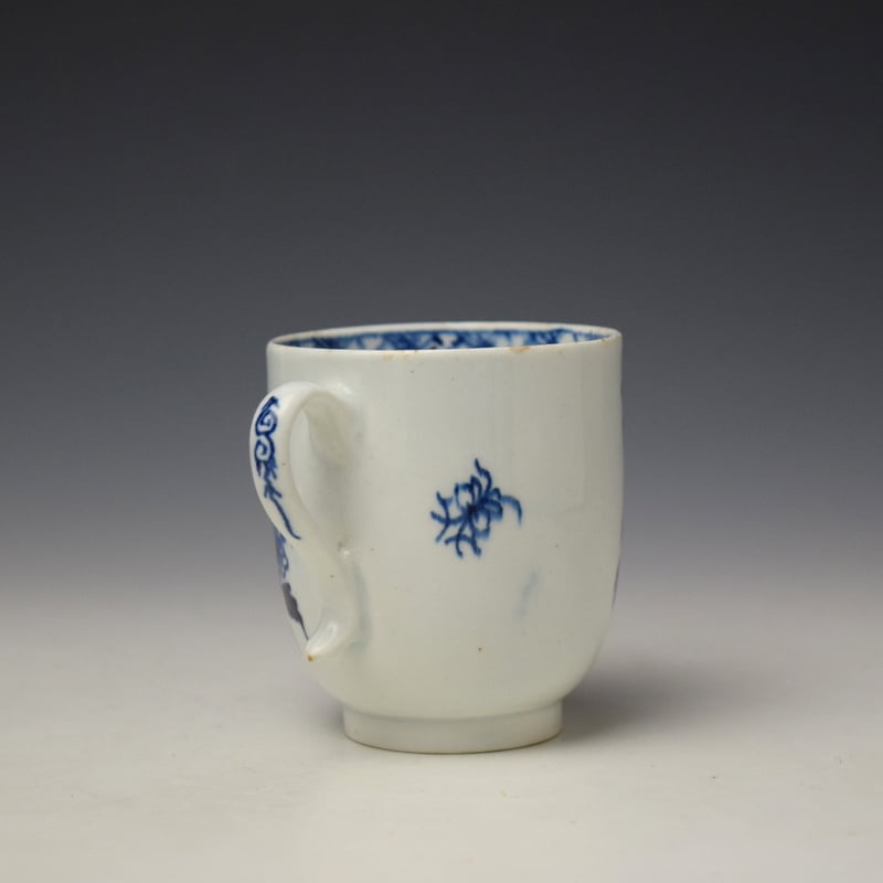Lowestoft Peony and Holed Rock Pattern Trio c1775-80 (4)