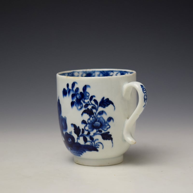 Lowestoft Peony and Holed Rock Pattern Trio c1775-80 (5)