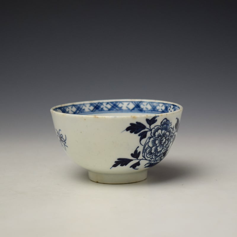 Lowestoft Peony and Holed Rock Pattern Trio c1775-80 (9)