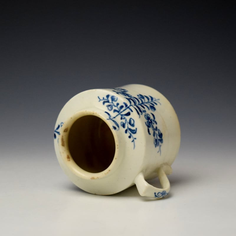 Lowestoft Prunus Root Pattern Mustard Pot and Cover c1765-70 (5)