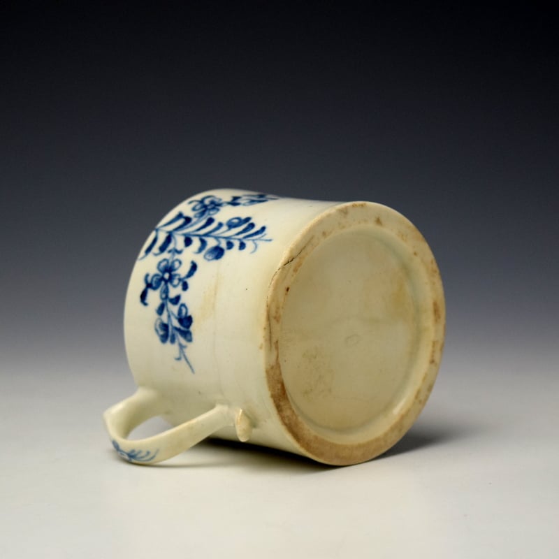 Lowestoft Prunus Root Pattern Mustard Pot and Cover c1765-70 (6)