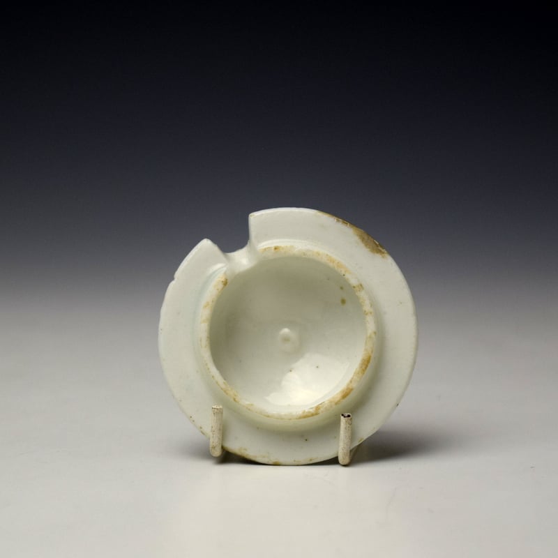 Lowestoft Prunus Root Pattern Mustard Pot and Cover c1765-70 (8)