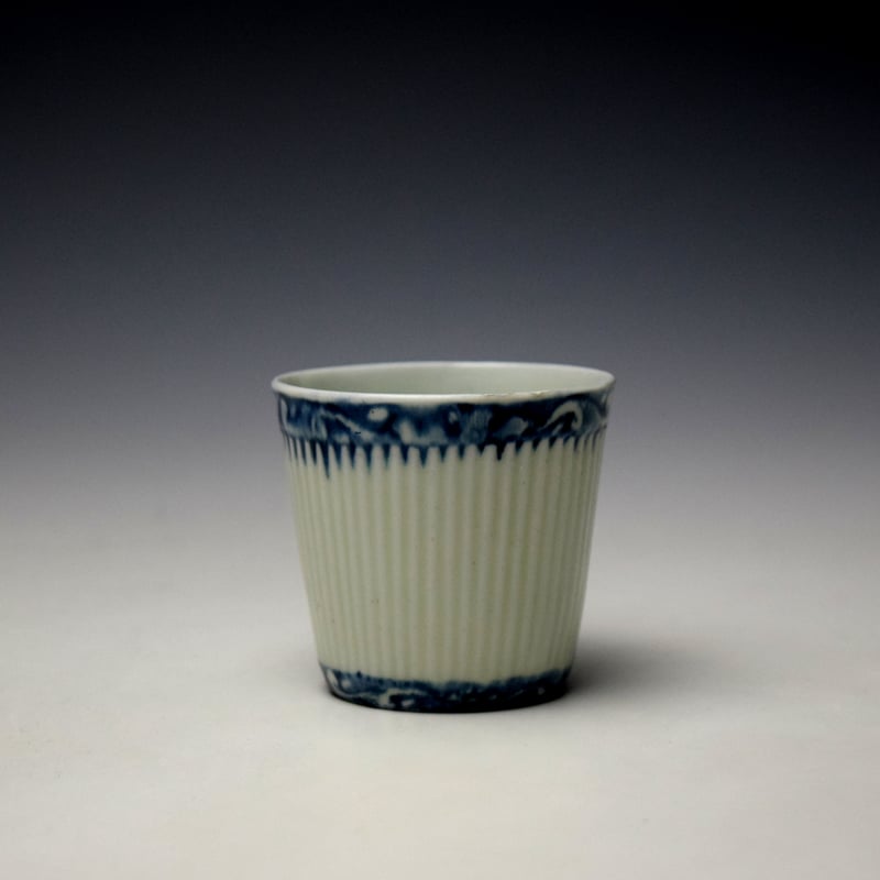 Lowestoft Ribbed Bucket Shaped Coffee Cup c1762-65 (2)