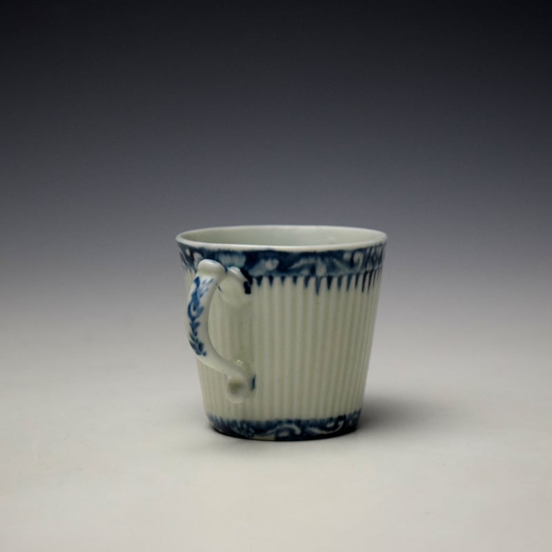 Lowestoft Ribbed Bucket Shaped Coffee Cup c1762-65 (4)