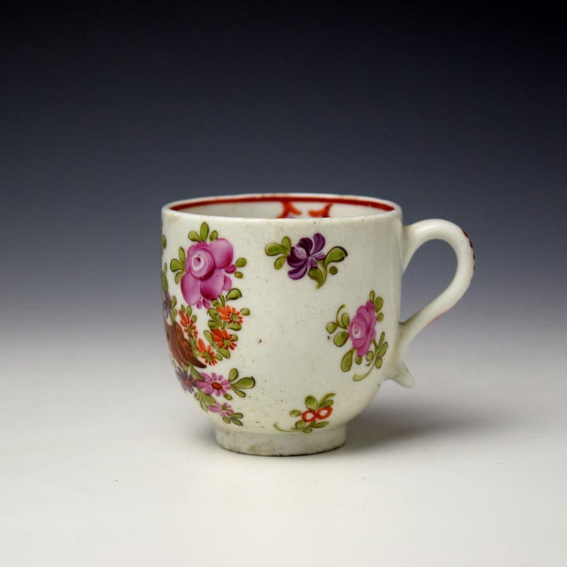 Lowestoft Rose and Cornucopia Pattern Coffee Cup c1775-80 (1)