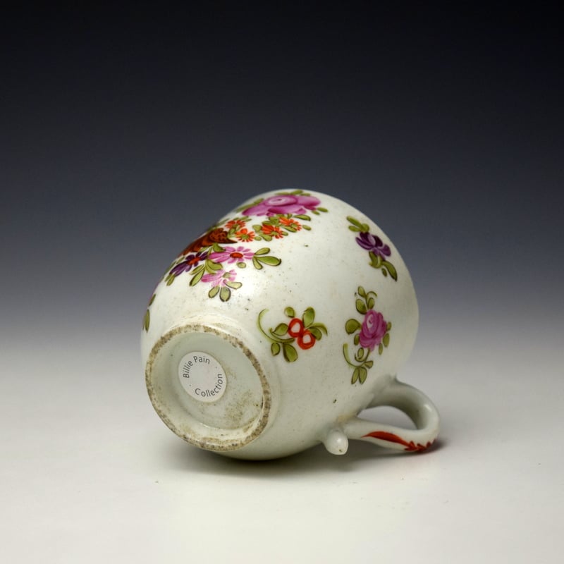 Lowestoft Rose and Cornucopia Pattern Coffee Cup c1775-80 (5)