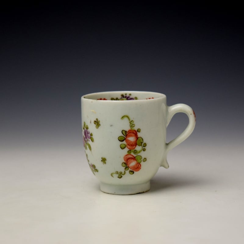 Rose and Cornucopia Pattern Coffee Cup c1780-85