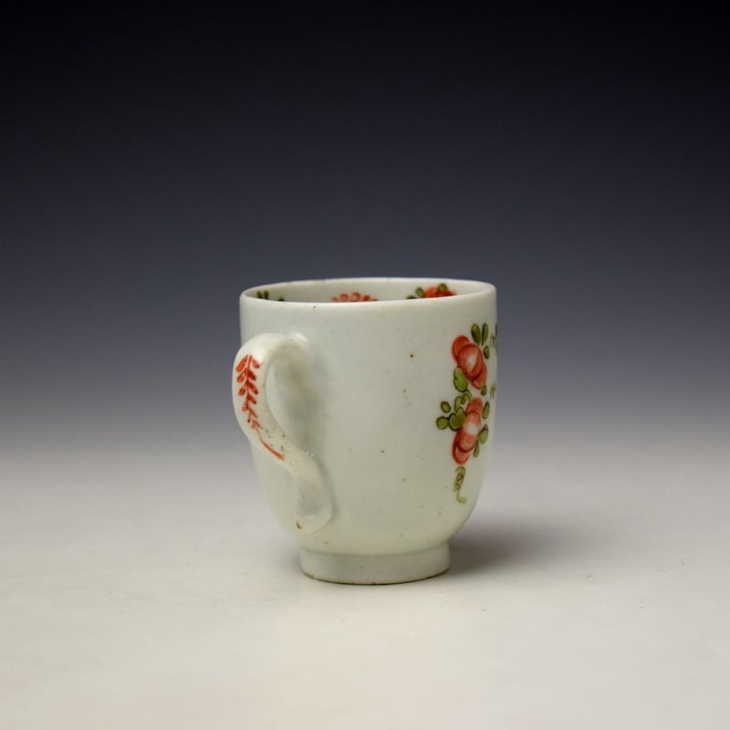 Lowestoft Rose and Cornucopia Pattern Coffee Cup c1780-85 (4)