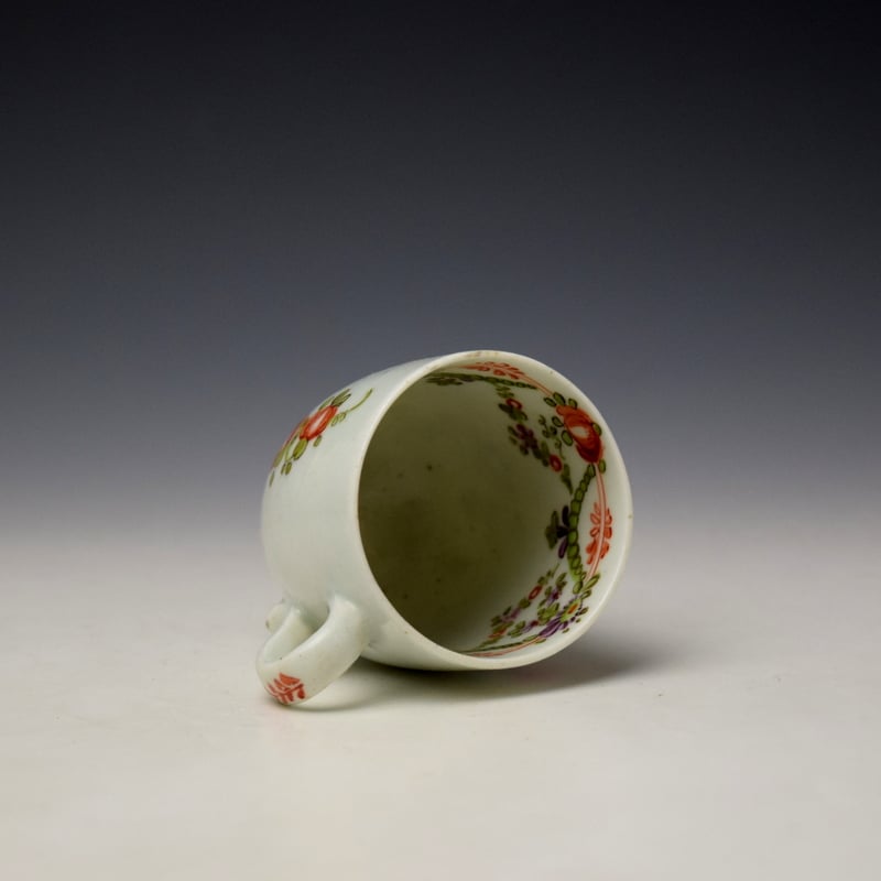 Lowestoft Rose and Cornucopia Pattern Coffee Cup c1780-85 (5)